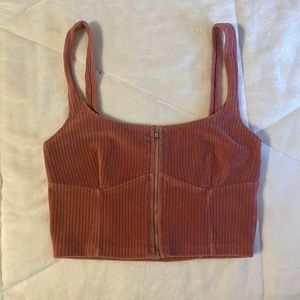 Forever 21 zip crop top